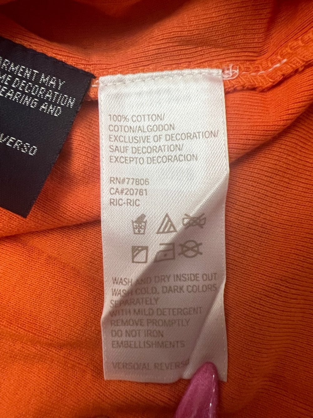 Tommy Hilfiger Orange Embellished Scoop-Neck Camisole - Picture 7 of 7